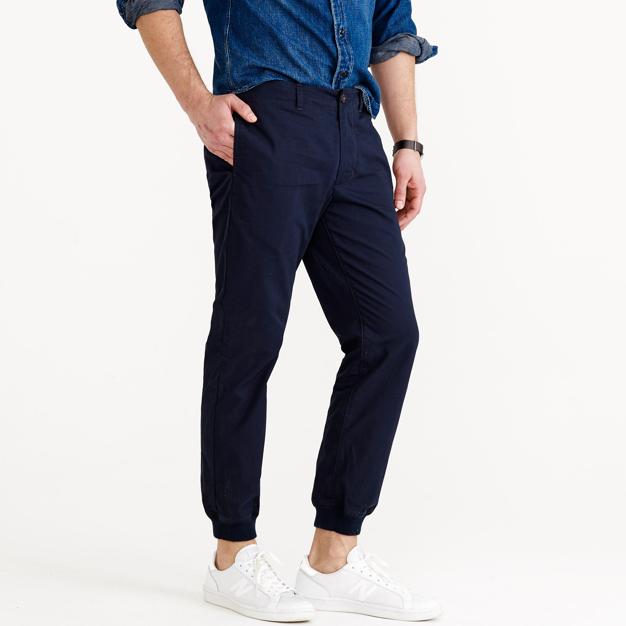 J.crew Jogger Pant In Lightweight Chino in Blue for Men (dark navy) | Lyst