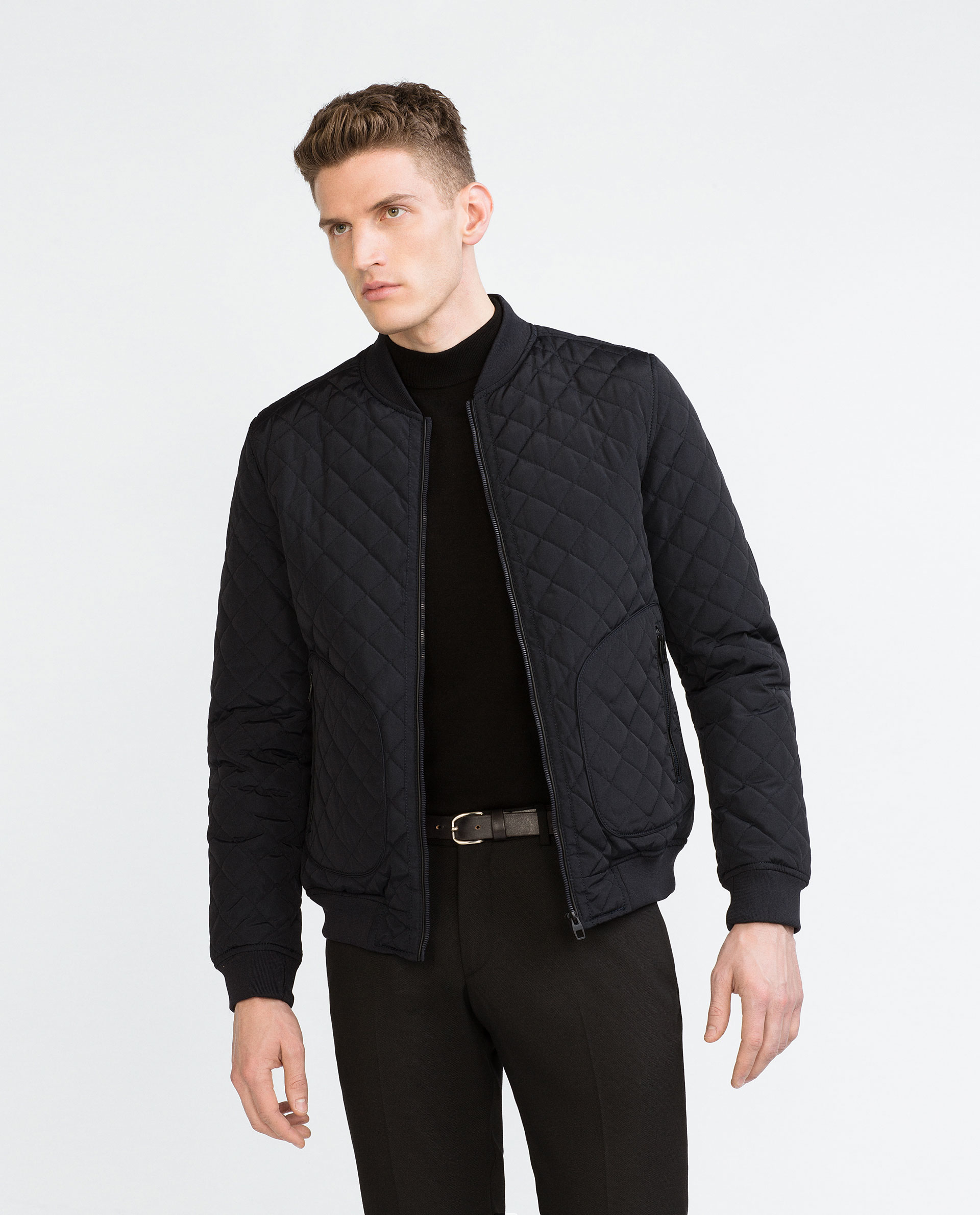 Men Quilted Bomber Jacket - JacketIn