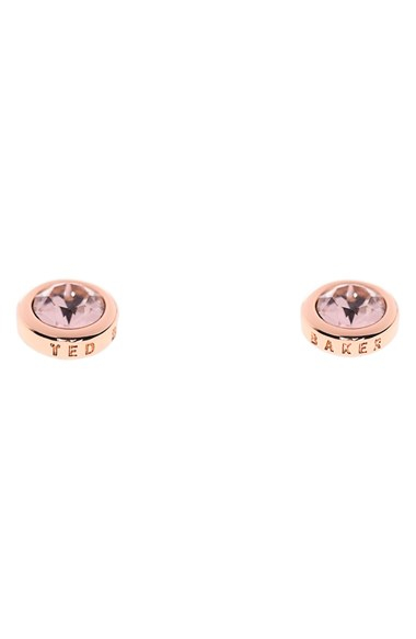 Lyst Ted Baker Sinaa Crystal Stud Earrings Light Pink In Gallery