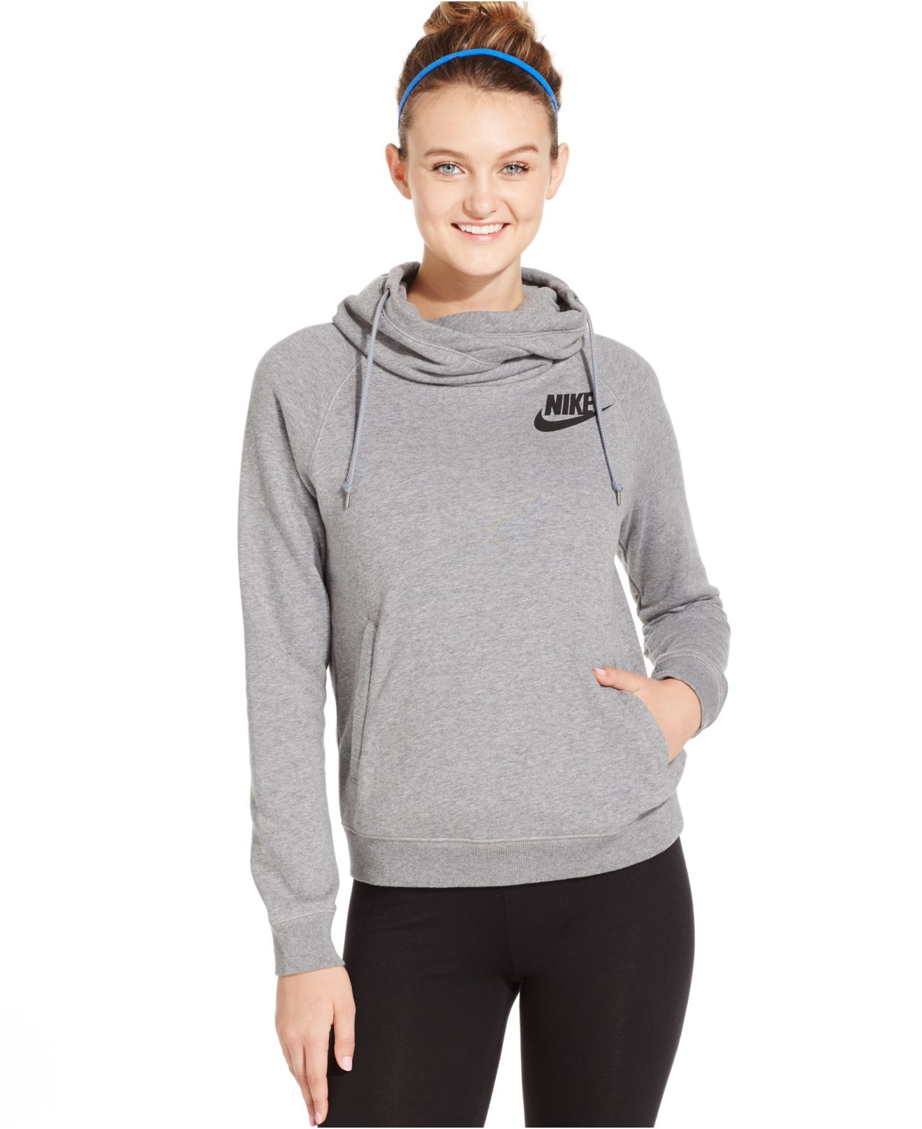 Lyst - Nike Rally Funnel-neck Pullover Hoodie in Black