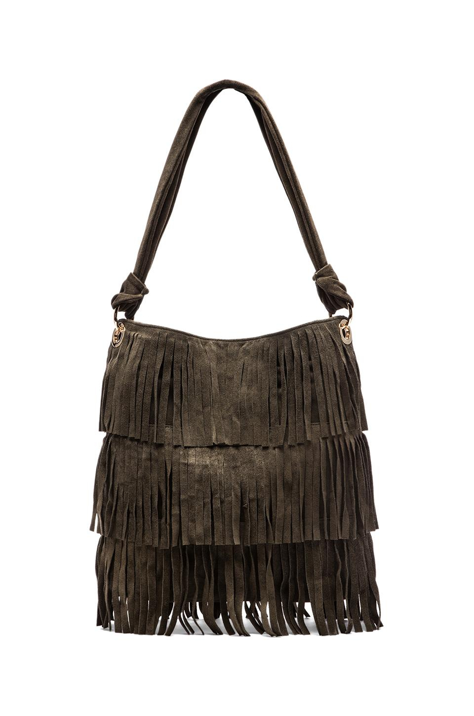 Mr. Hudson Suede Fringe Shoulder Bag in Brown (Charcoal) Lyst