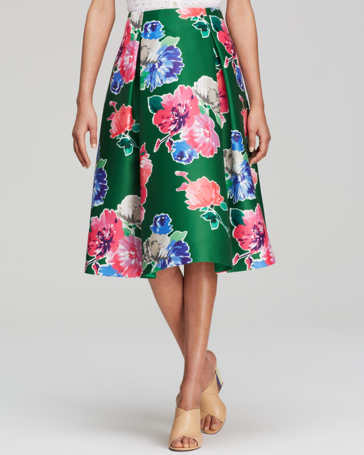 Kate Spade Lorella Floral Print Midi Skirt - Lyst