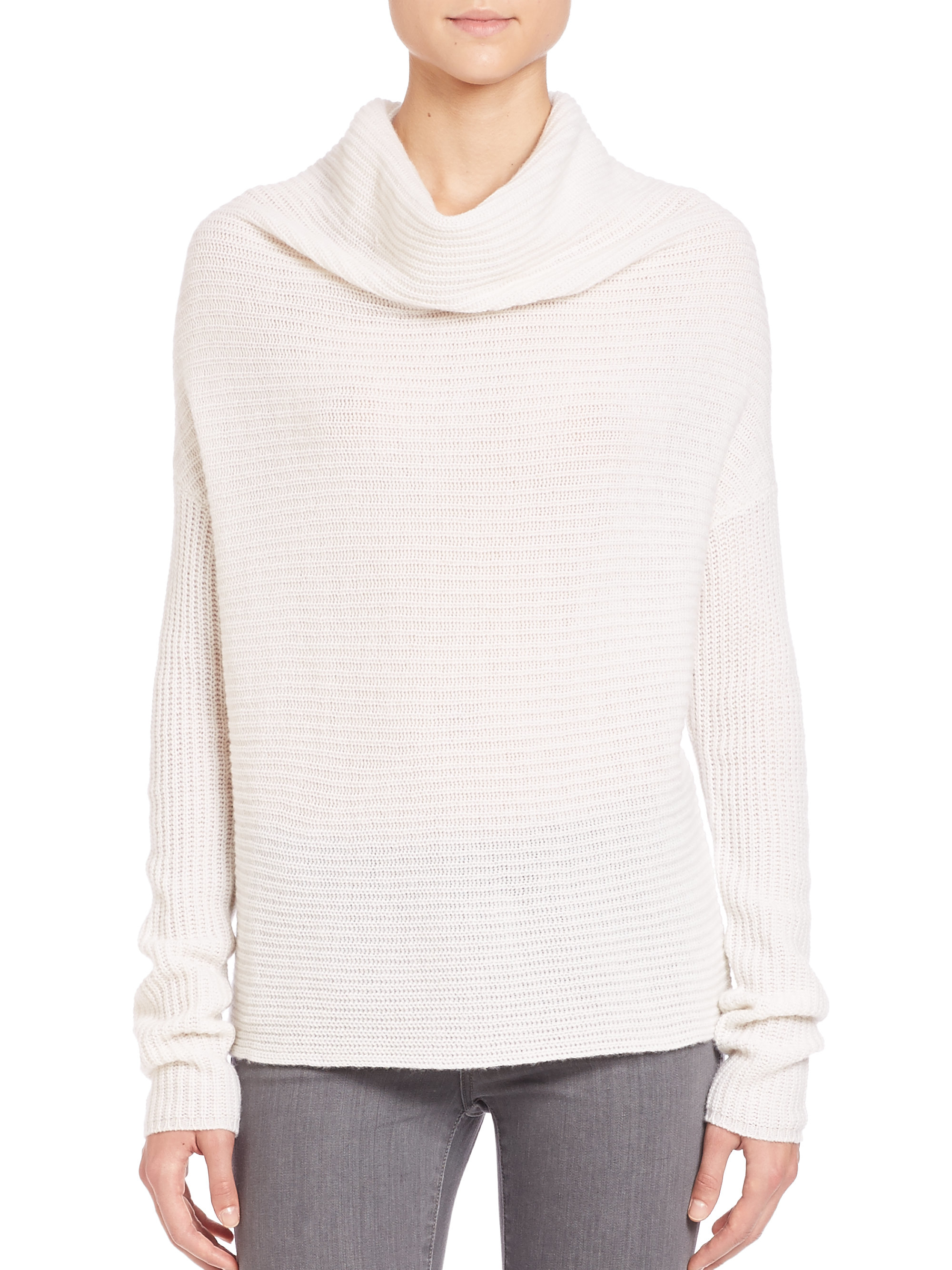 Joie Abri Cashmere Cowlneck Sweater in Beige wisp Lyst