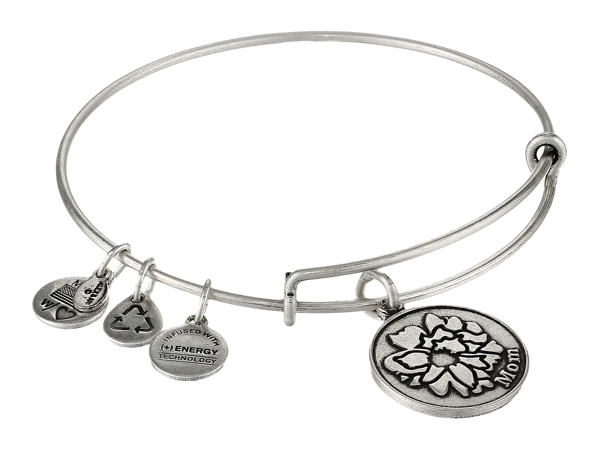 Lyst Alex And Ani Because I Love You Mom Charm Bangle In Metallic Gallery