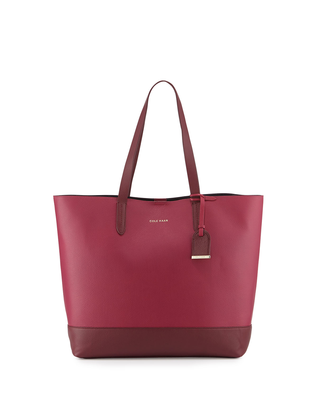 Lyst - Cole Haan Large Two-tone Leather Tote Bag in Red