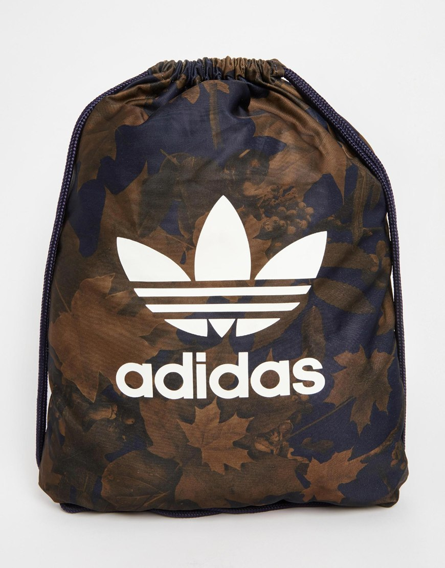 Lyst Adidas originals Drawstring Backpack In Camo Ax6315 in Green for Men