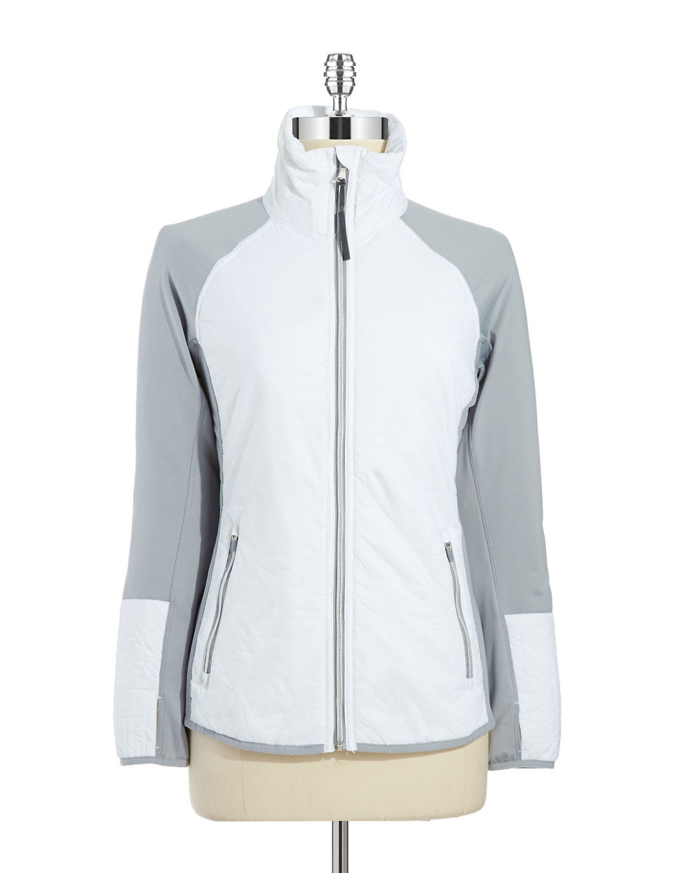 Calvin klein Packable Zip-Up Jacket in White | Lyst