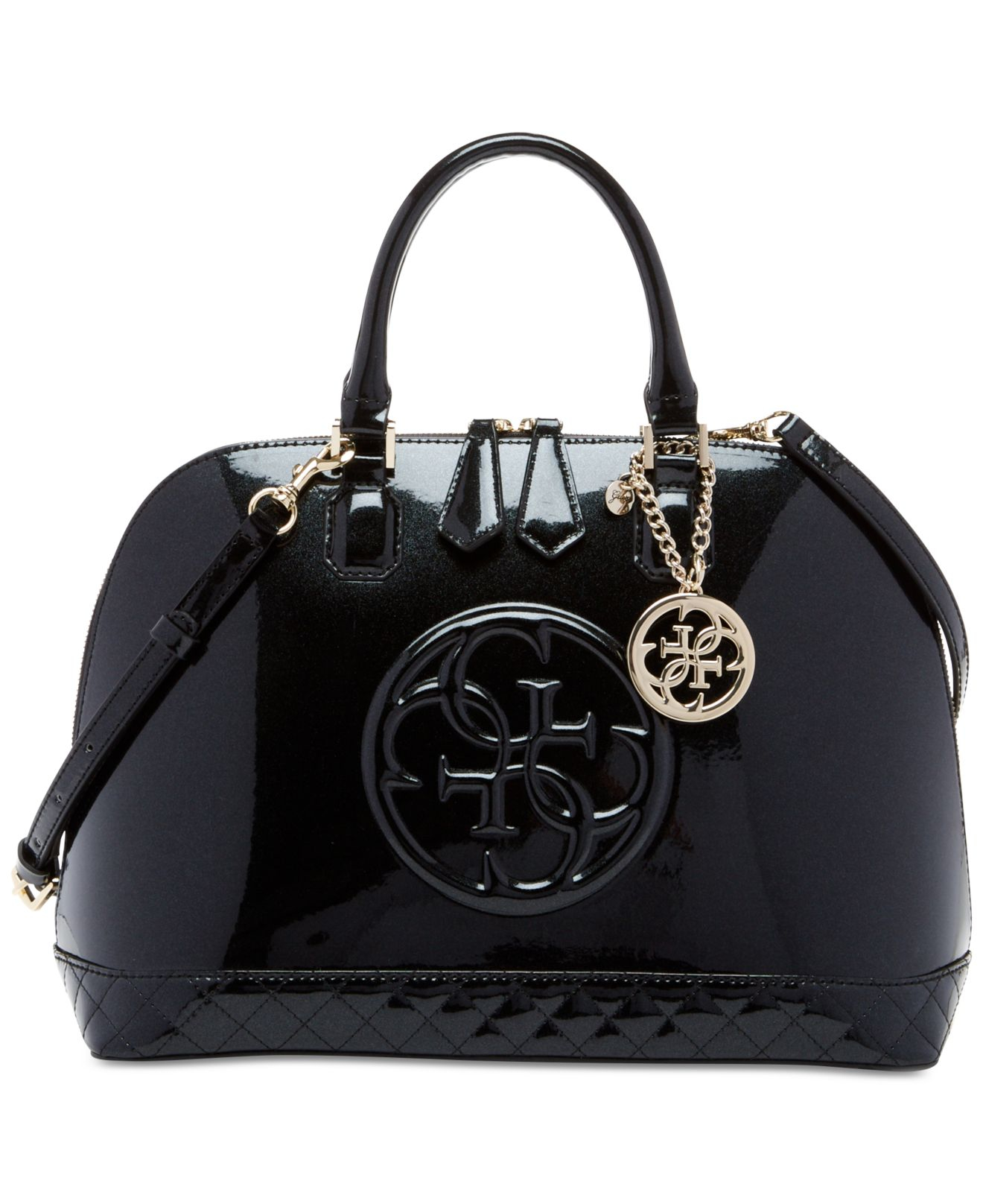 Lyst Guess Korry Dome Satchel In Black