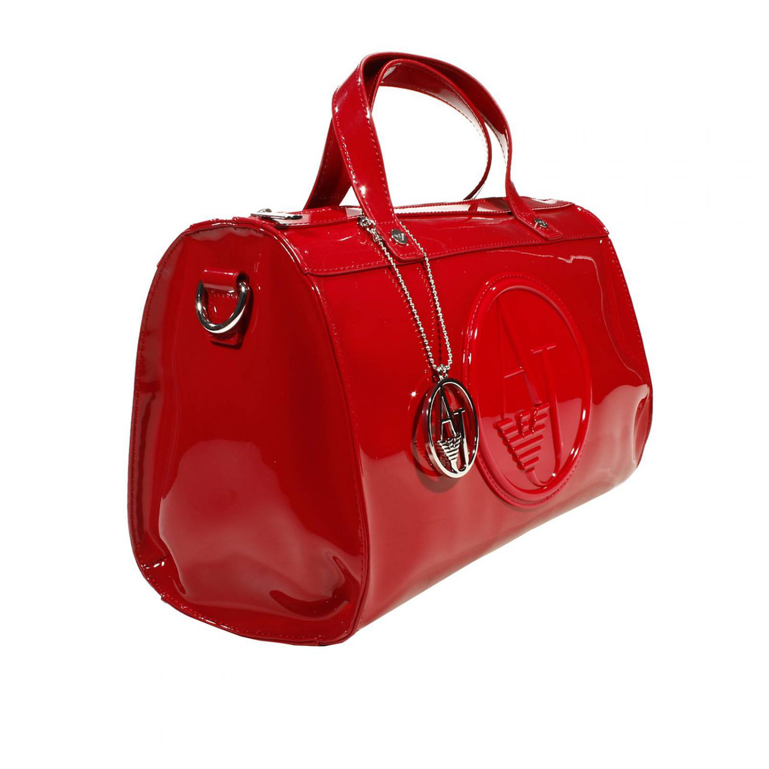 Armani jeans Handbag Trunk Bag Patent Leather 31X25X16 Cm in Red (Red out of stock) | Lyst