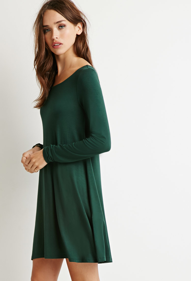 Lyst - Forever 21 Classic Shift Dress in Green