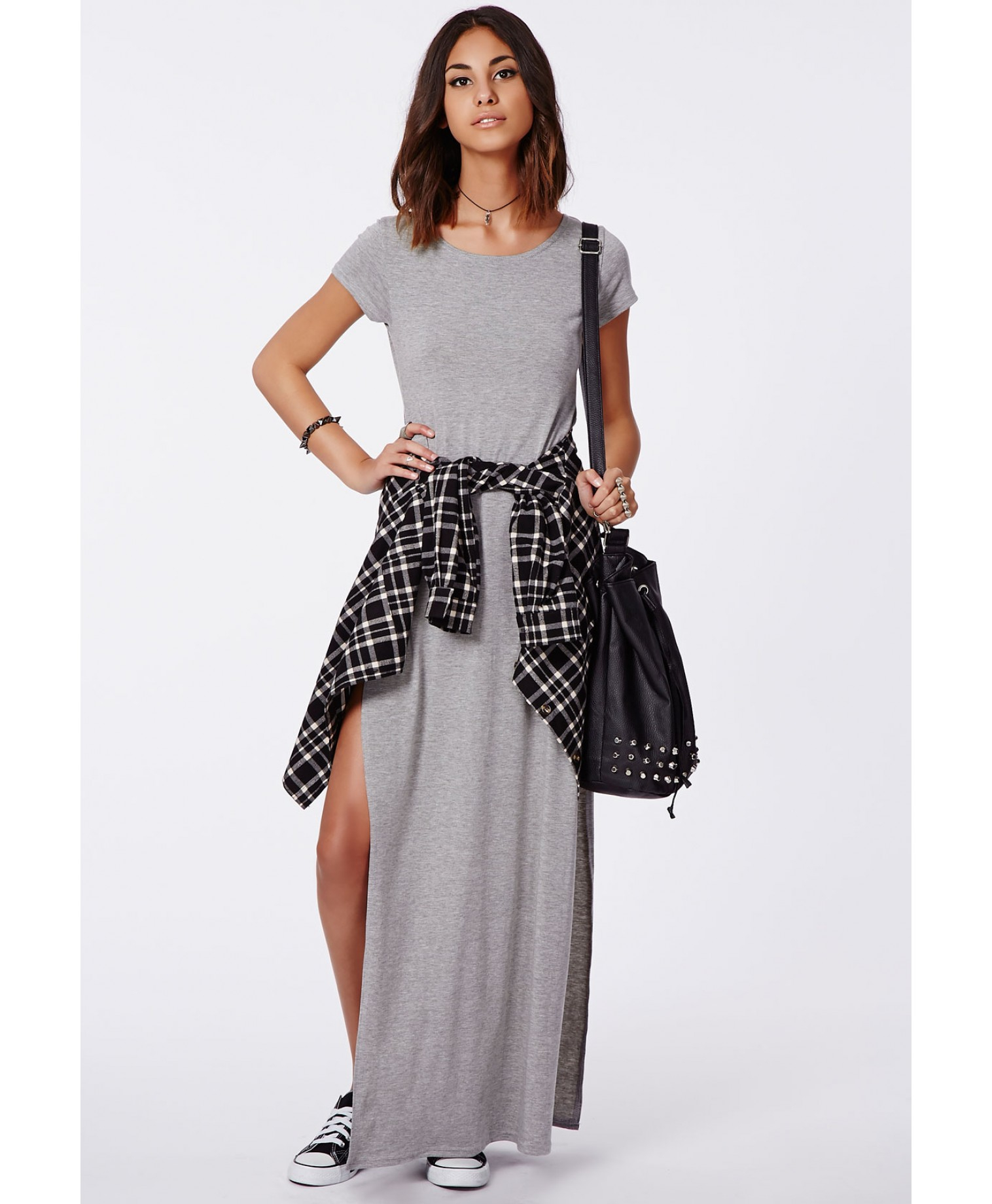 cotton tee shirt maxi dress