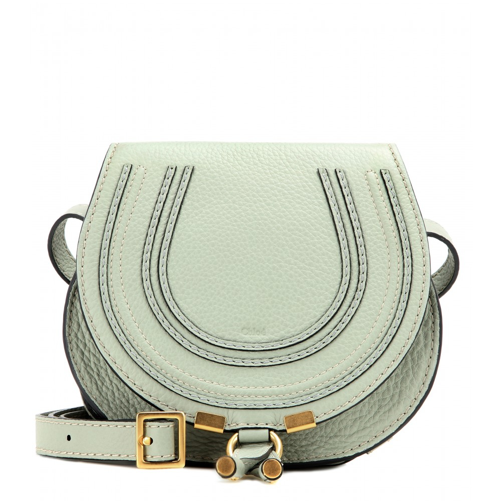 Chlo Marcie Small Leather Shoulder Bag in Green (pistachio cream ...  