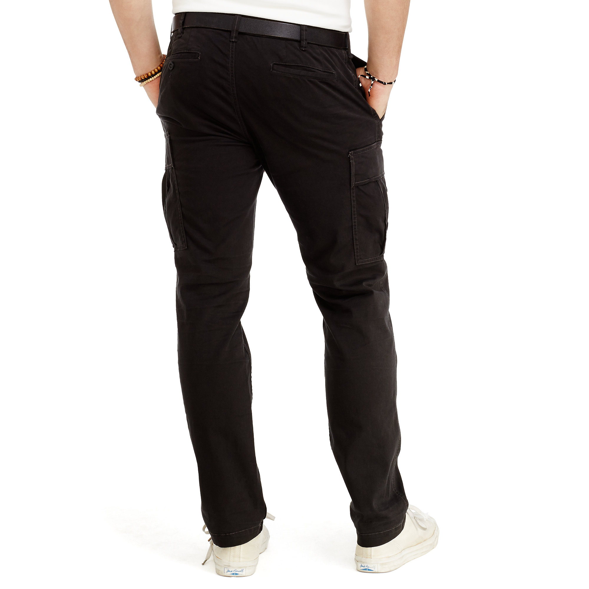 Polo ralph lauren Slim-fit Twill Cargo Pant in Black | Lyst