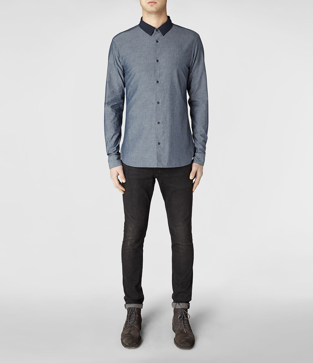 allsaints blue shirt