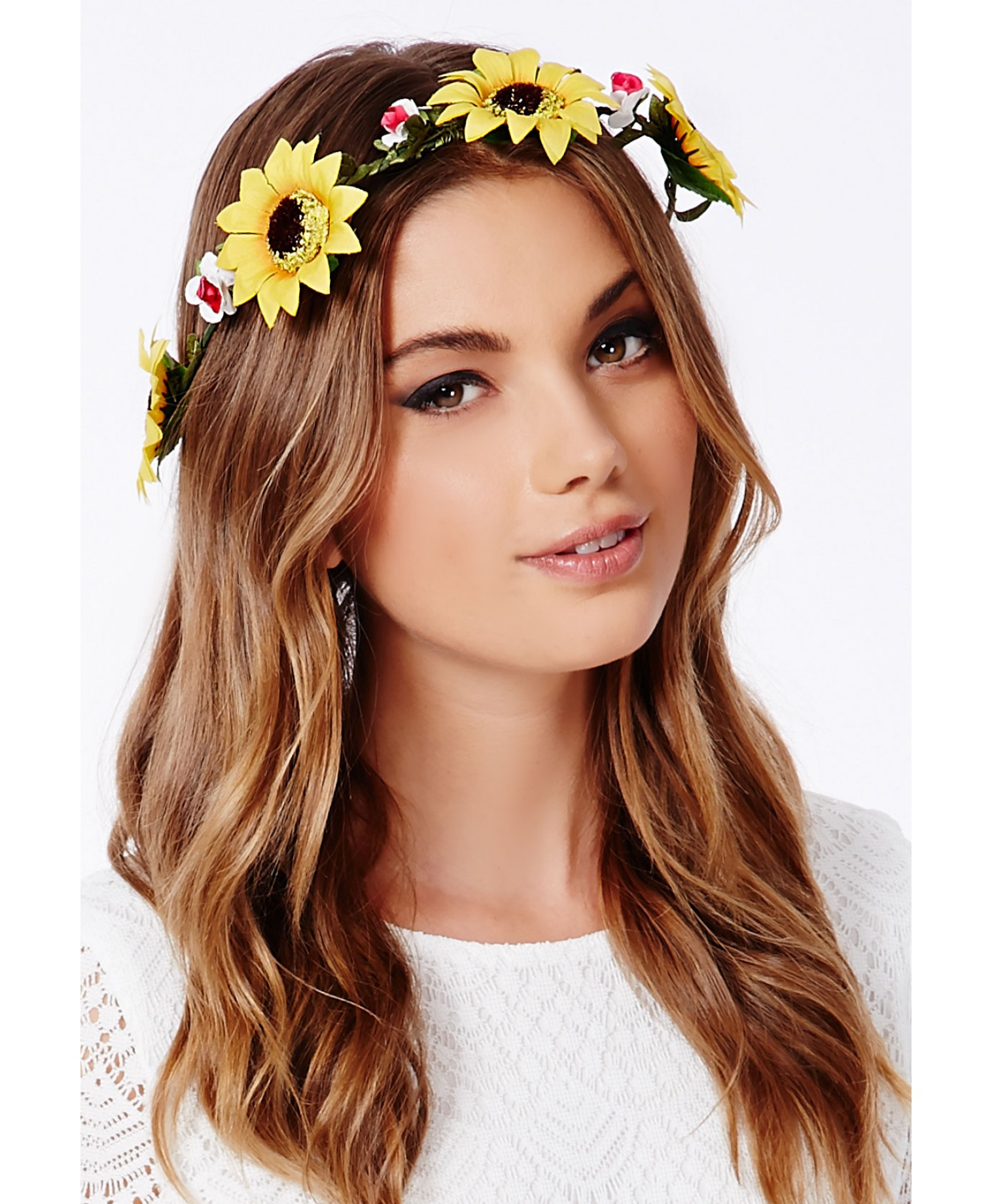 Missguided Sulemina Hair Garland With Sunflower in Yellow (sunflower