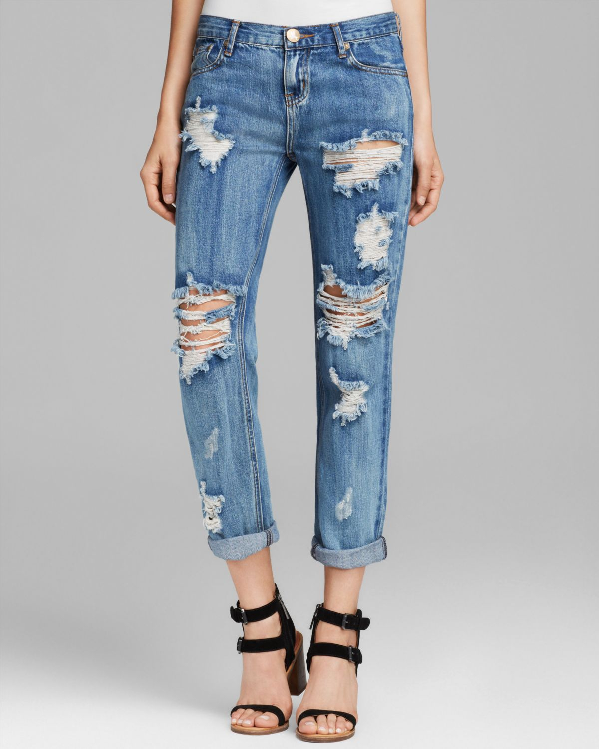 Lyst - One Teaspoon Awesome Baggies Jeans In Cobain in Blue