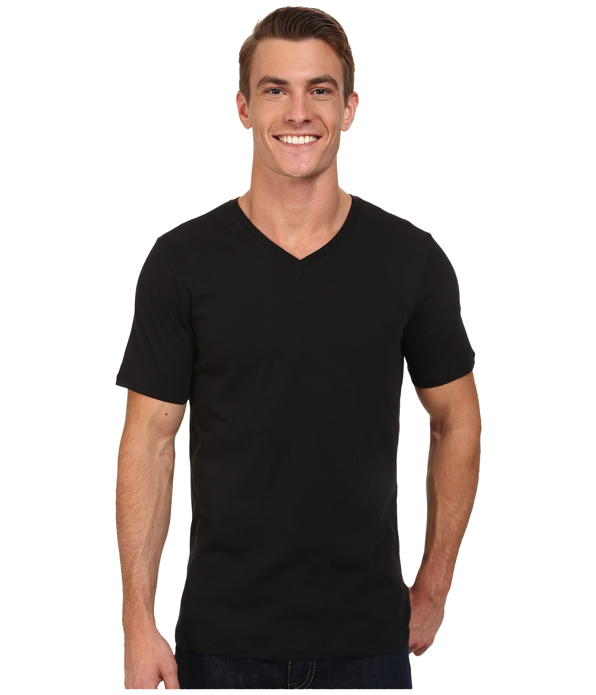 Nike Sb Dri-fit Solid V-neck Tee in Black for Men | Lyst