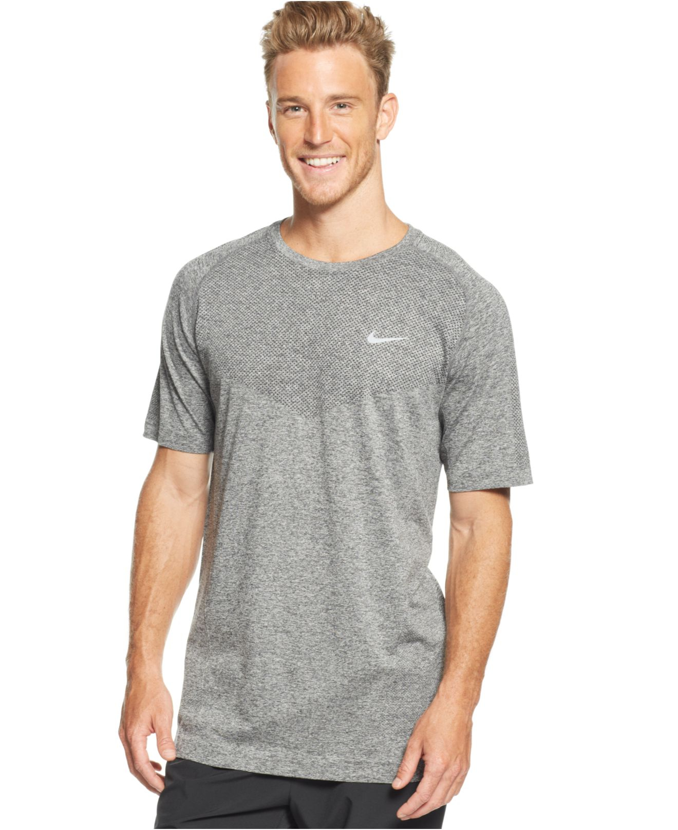 Lyst - Nike Dri-fit Crew-neck Performance T-shirt in Gray for Men