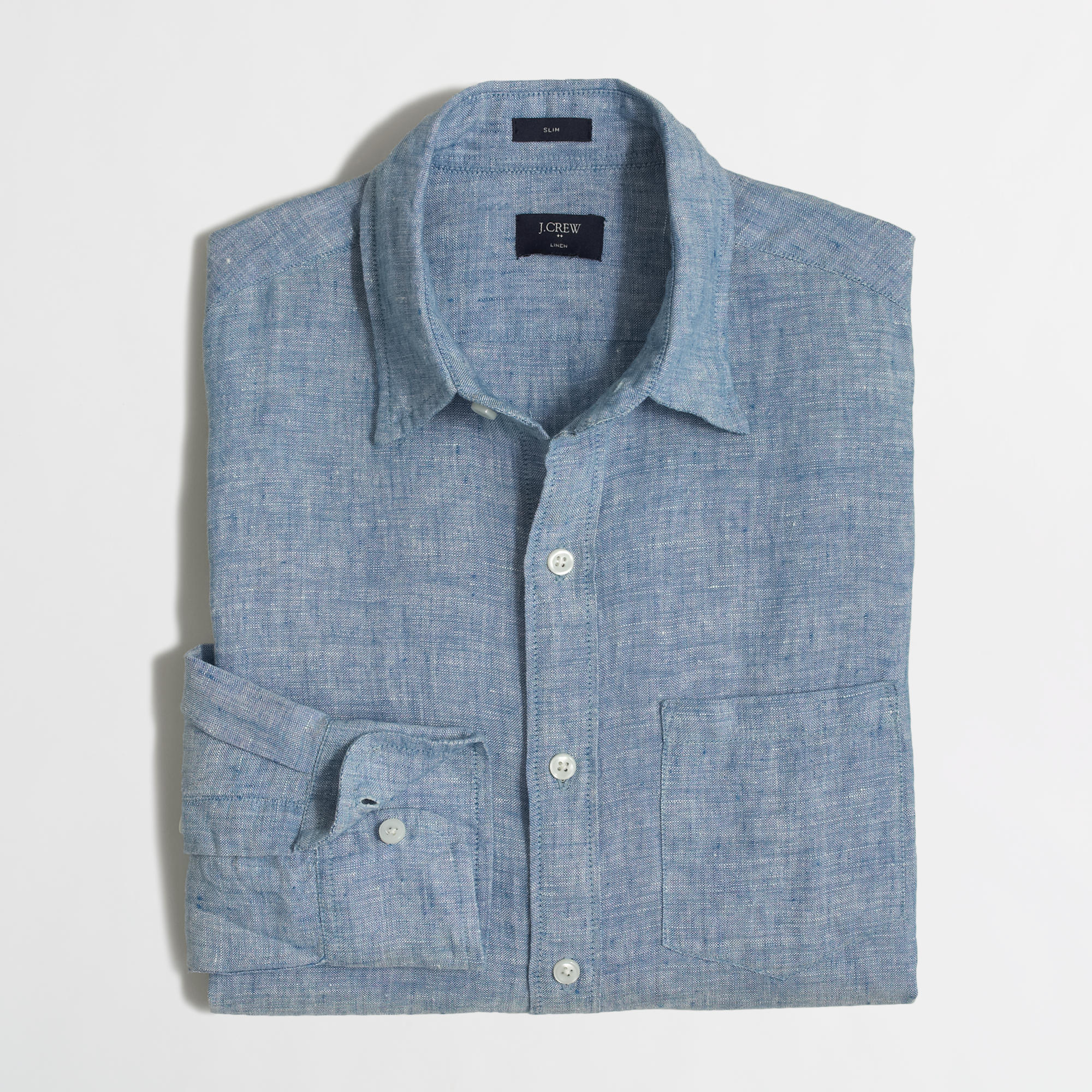 Lyst - J.Crew Factory Slim Linen Shirt in Blue for Men