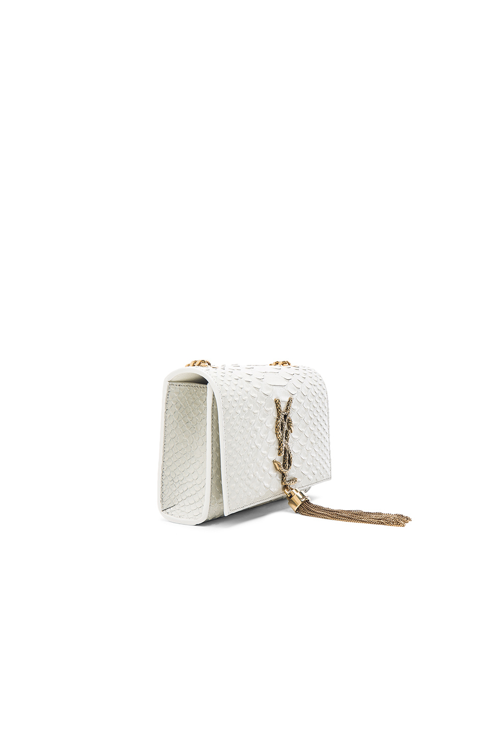 Lyst Saint Lau Small Python Effect Monogramme Chain Bag In White Gallery