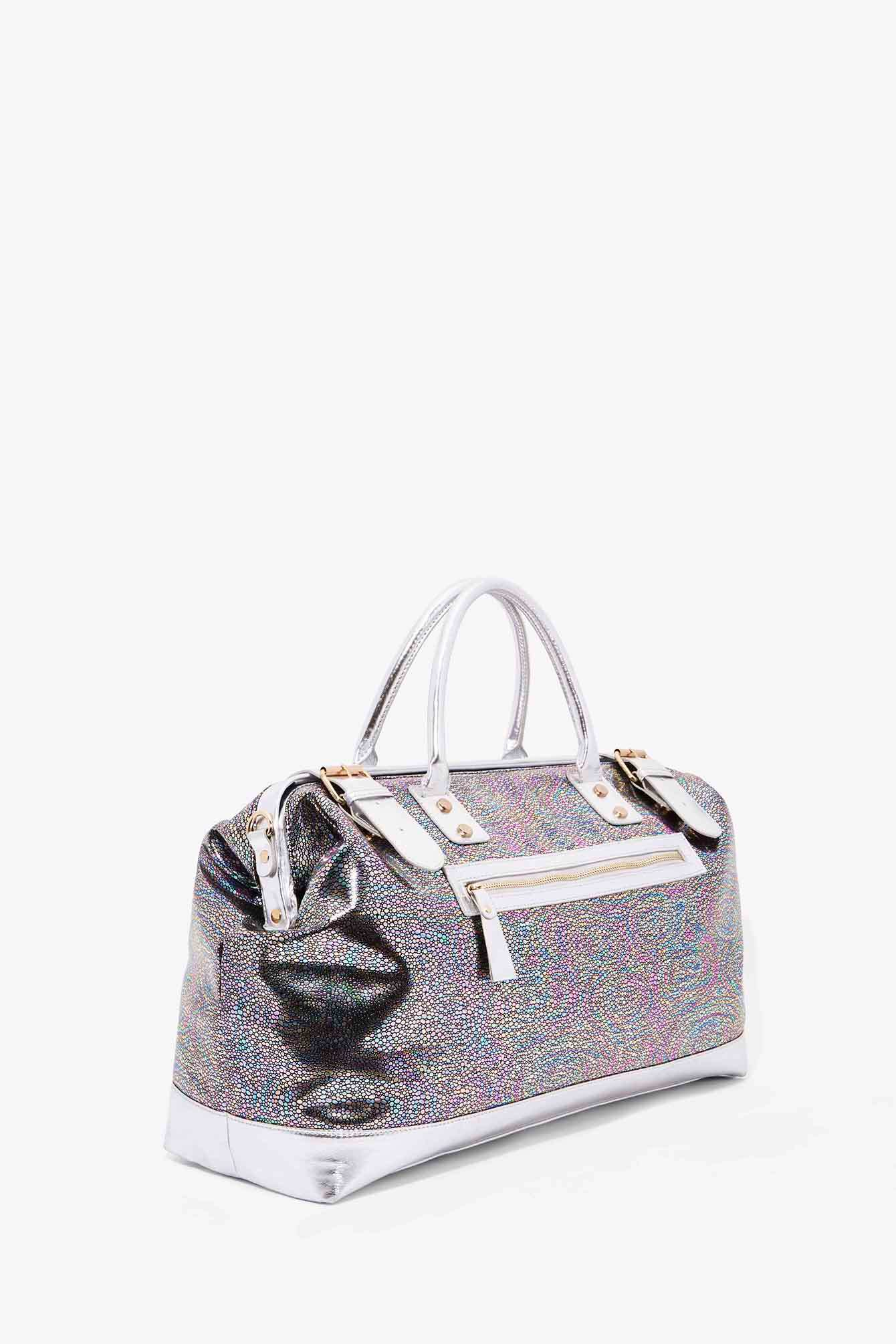 Lyst Nila Anthony Slick Pick Weekender Bag In Metallic Gallery