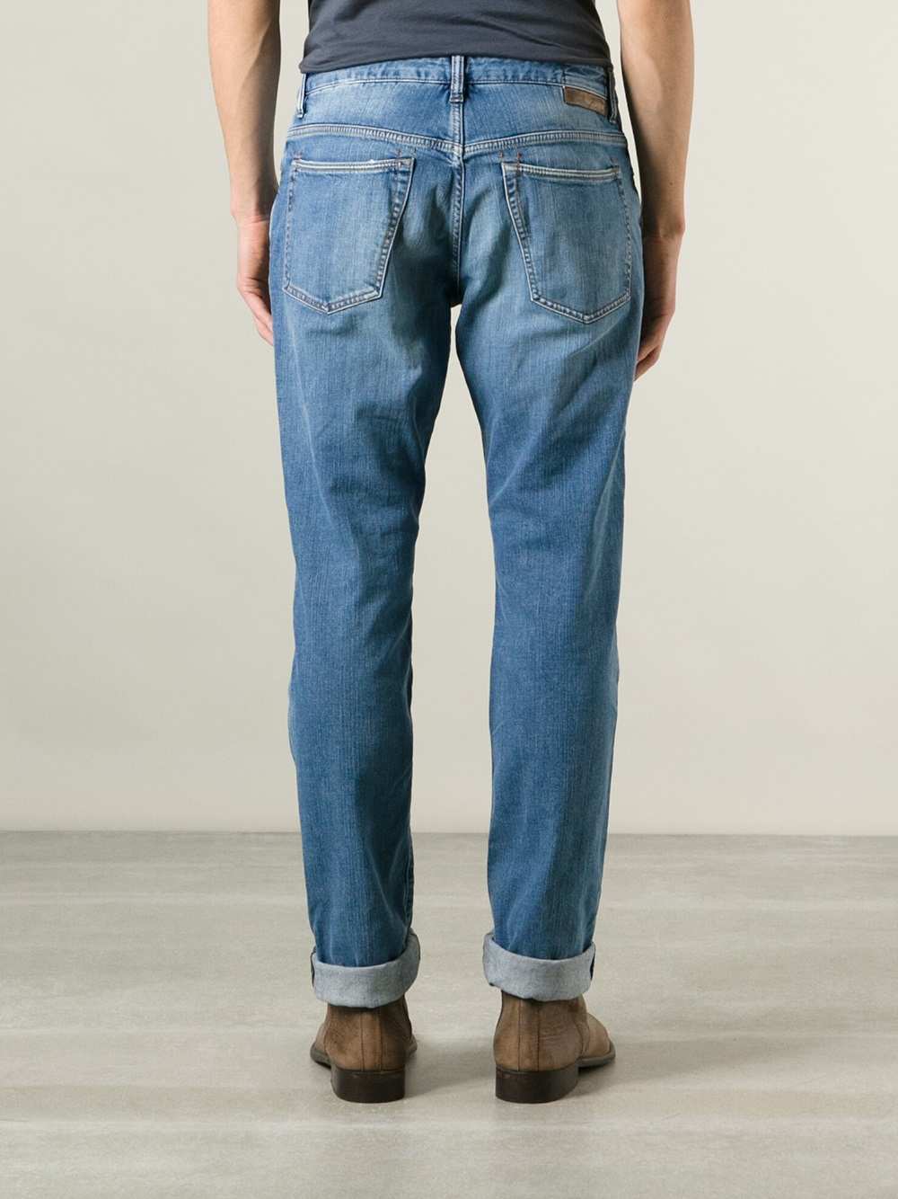 Lyst - Incotex Ray Straight Leg Jeans in Blue for Men