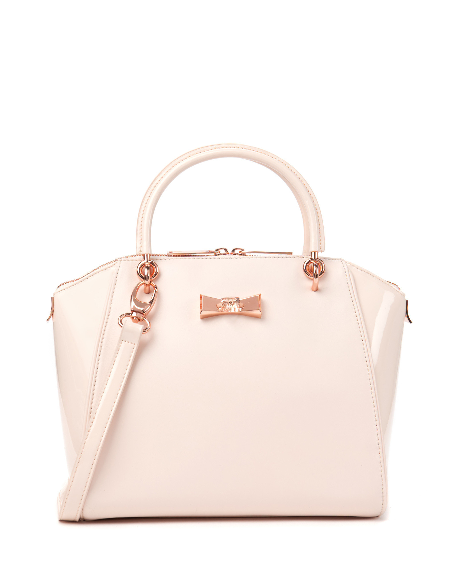Lyst - Ted Baker Small Crystal Bow Tote in Natural