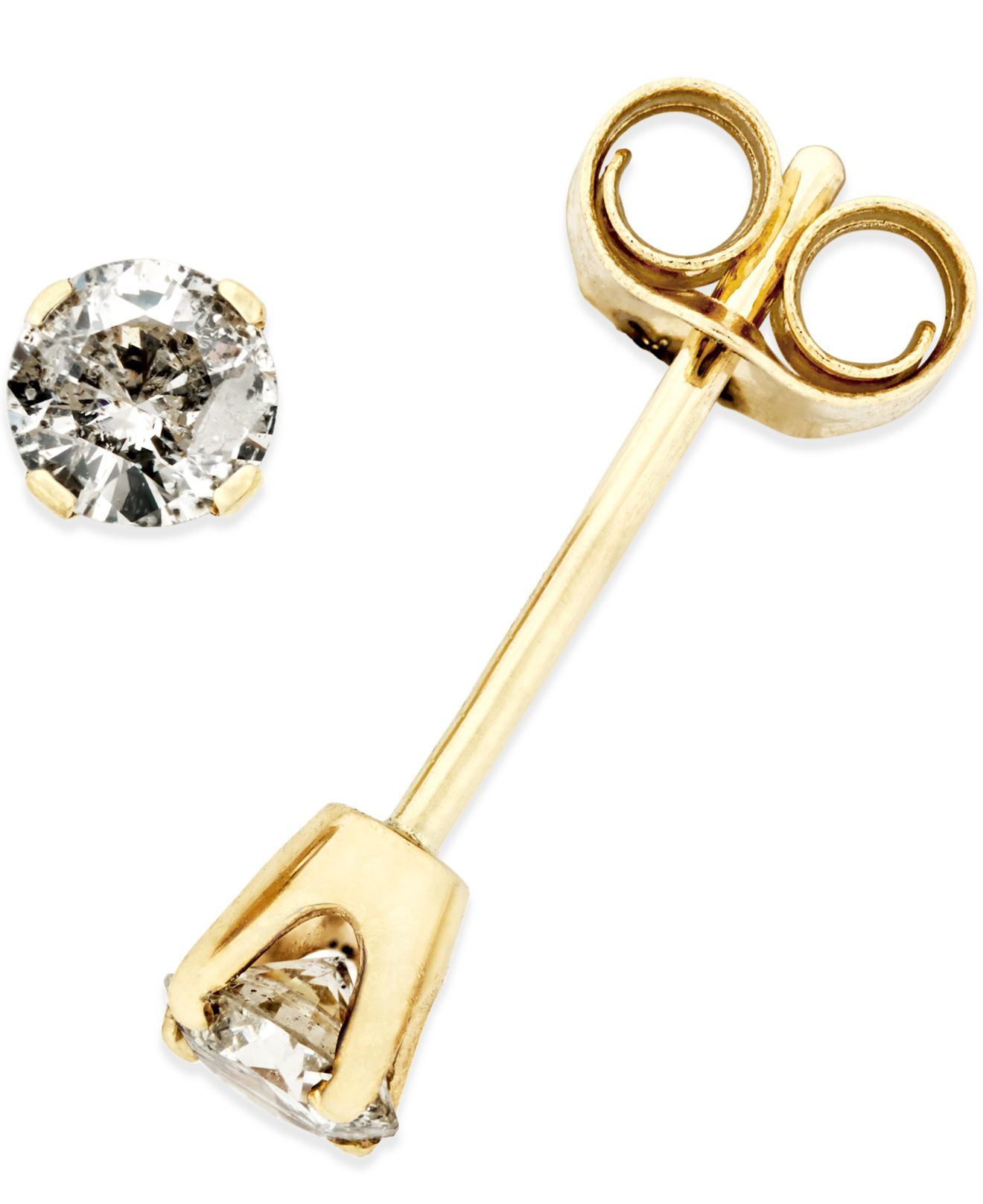  Macy s  Diamond 1 4 Ct T w Stud  Earrings  In 10k Gold  in 