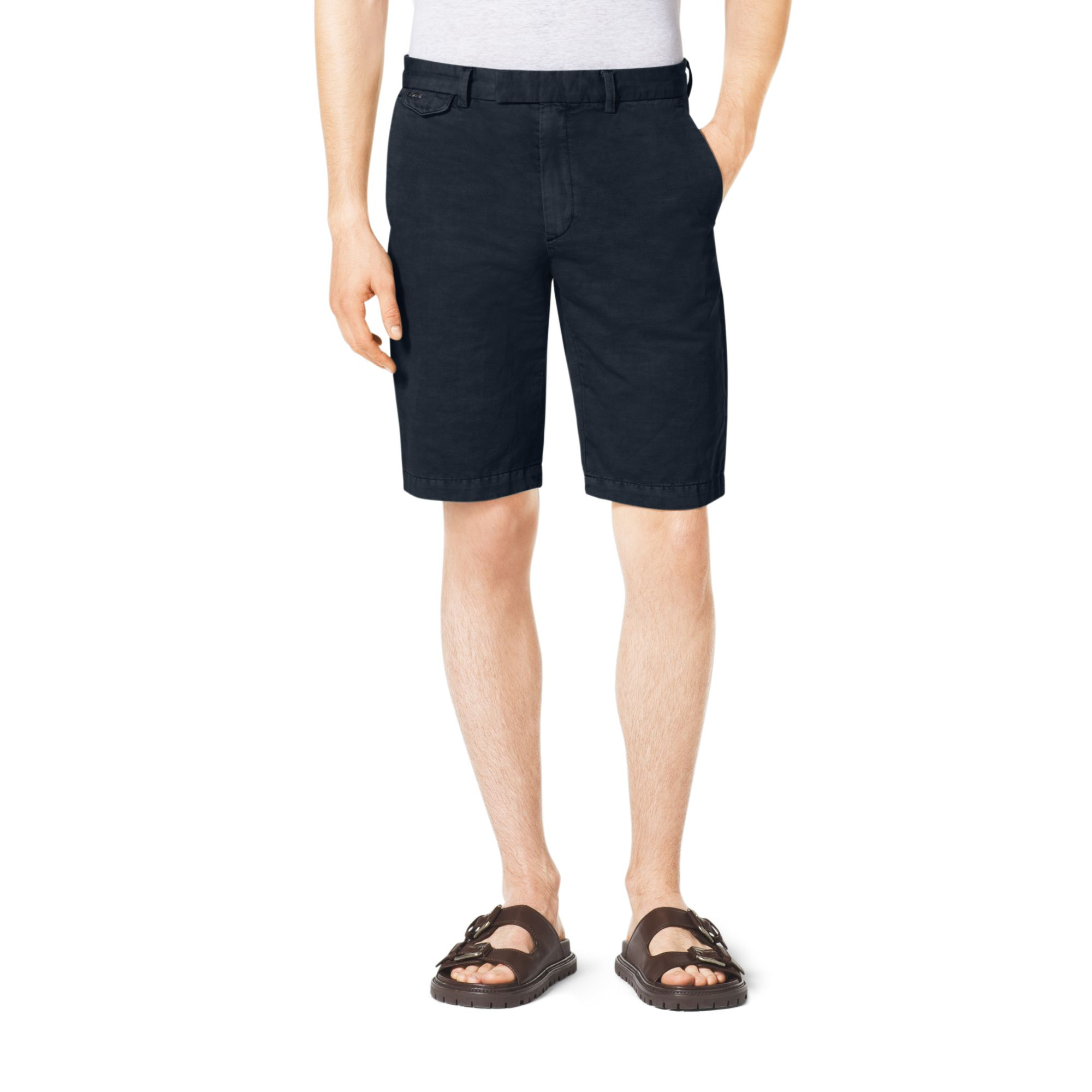 slim fit cotton shorts