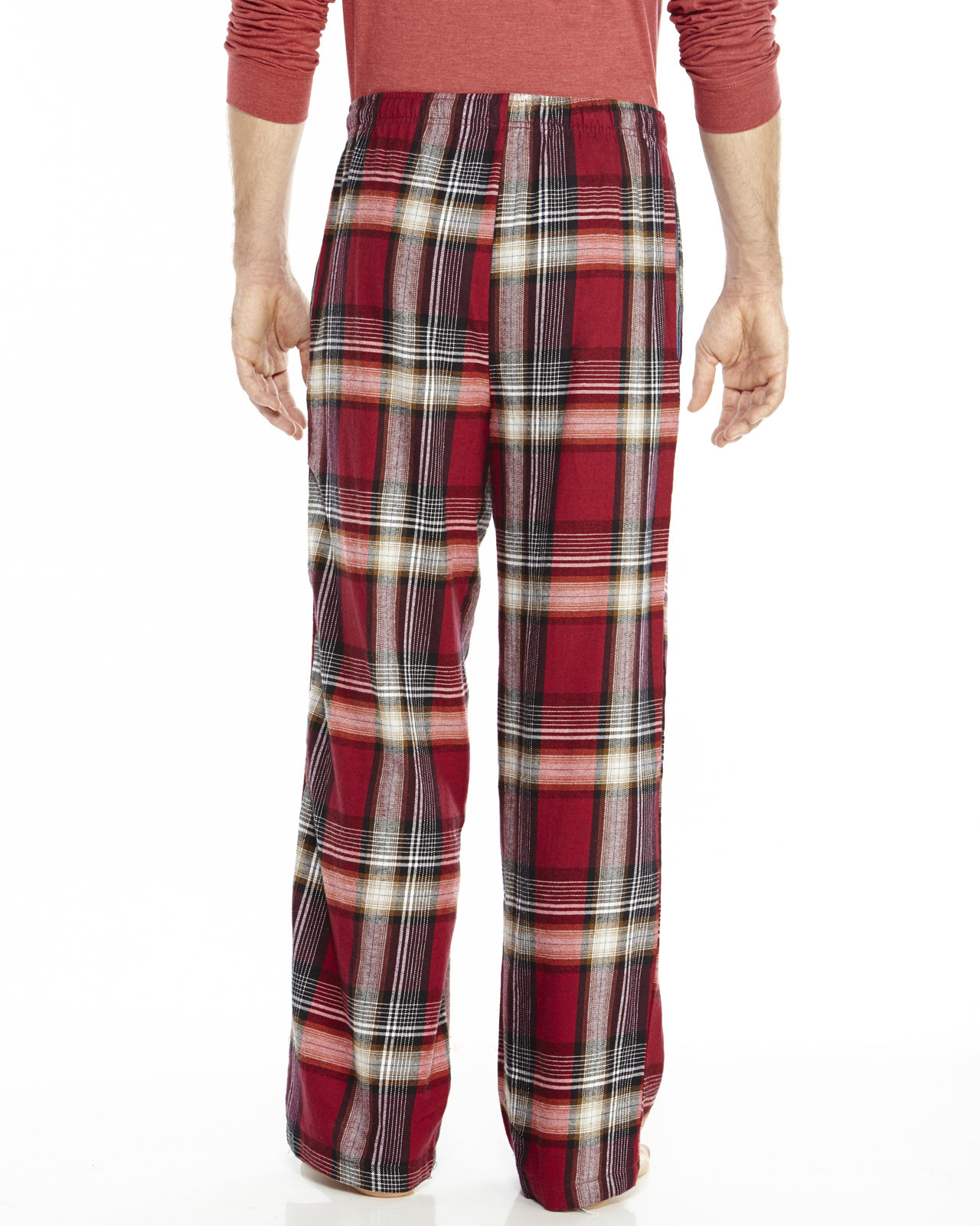 red flannel pajama bottoms