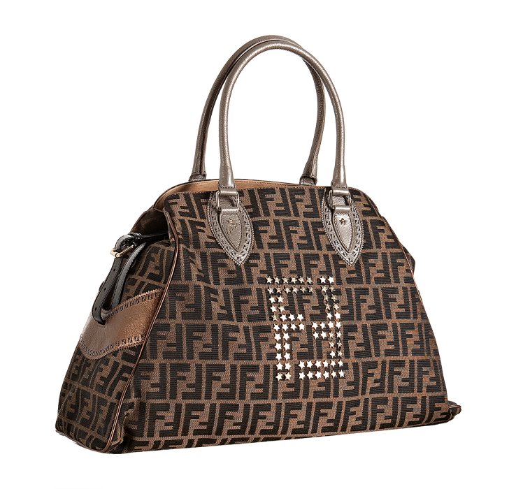 Lyst - Fendi Tobacco Zucca Studded Large Bag De Jour Tote in Brown