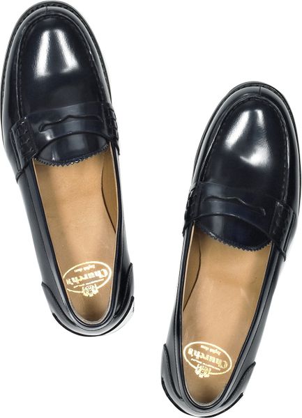 Church's Sally Leather Penny Loafers in Blue (navy) | Lyst