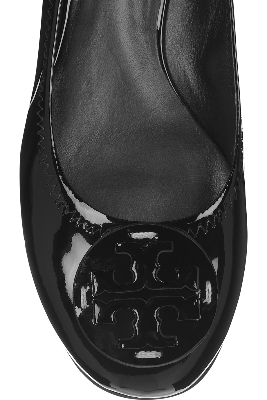 tory burch black and white flats