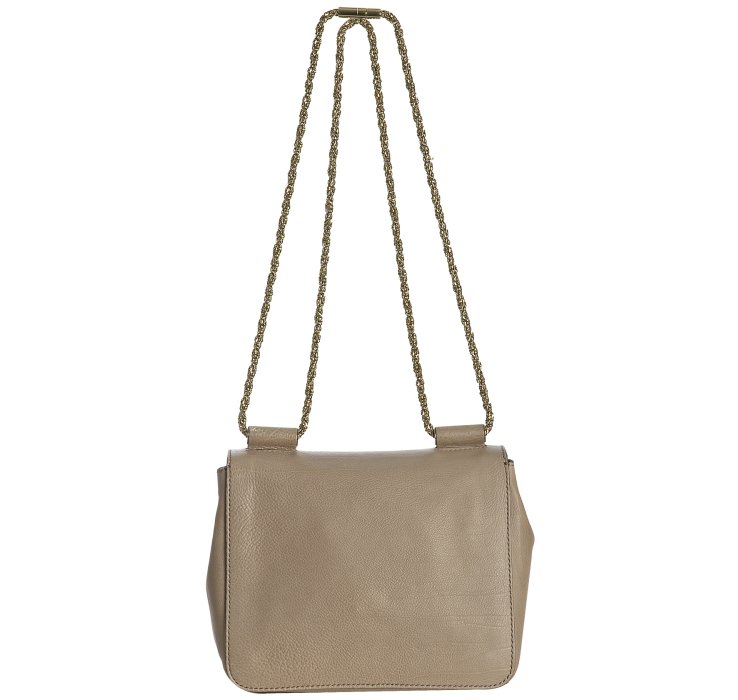 Chlo Taupe Calfskin Elsie Square Mini Shoulder Bag in Beige (grey ...  