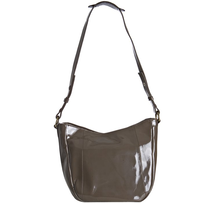 Chlo Taupe Patent Leather Zip Pocket Crossbody Bag in Brown ...  