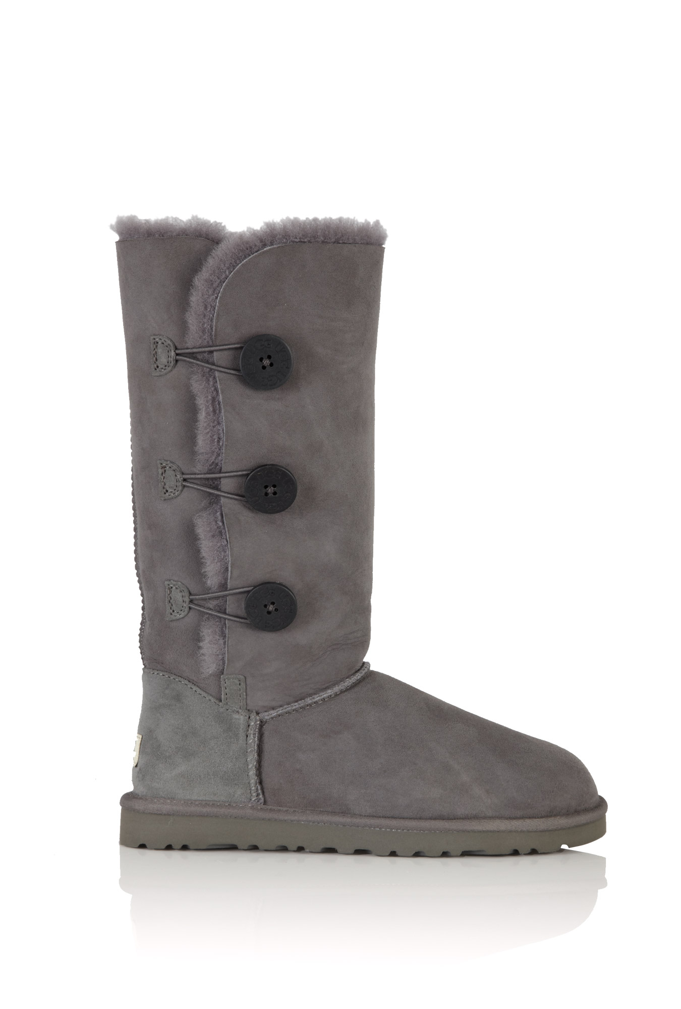 grey tall flat boots