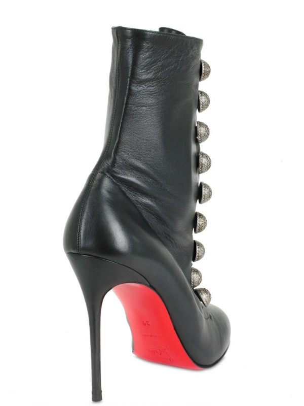 Lyst - Christian Louboutin 100mm Ronfifi Nappa Boots in Black