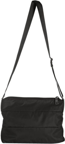 prada black cloth travel bag  