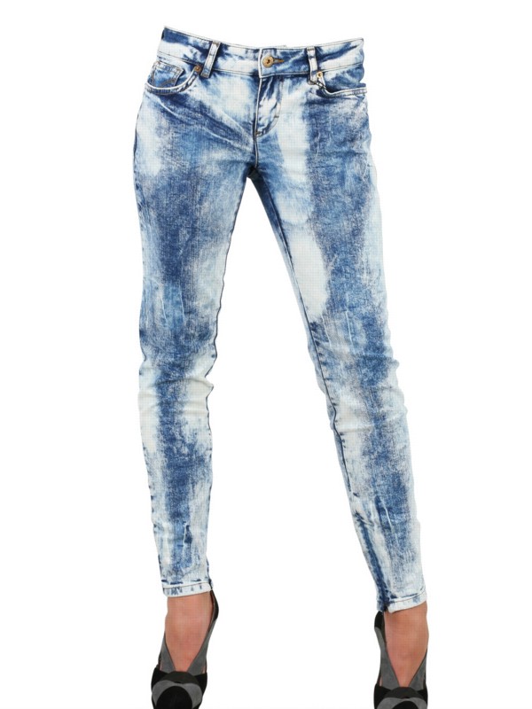 Lyst - Dolce & Gabbana Stretch Denim Acid Wash Pretty Jeans in Blue