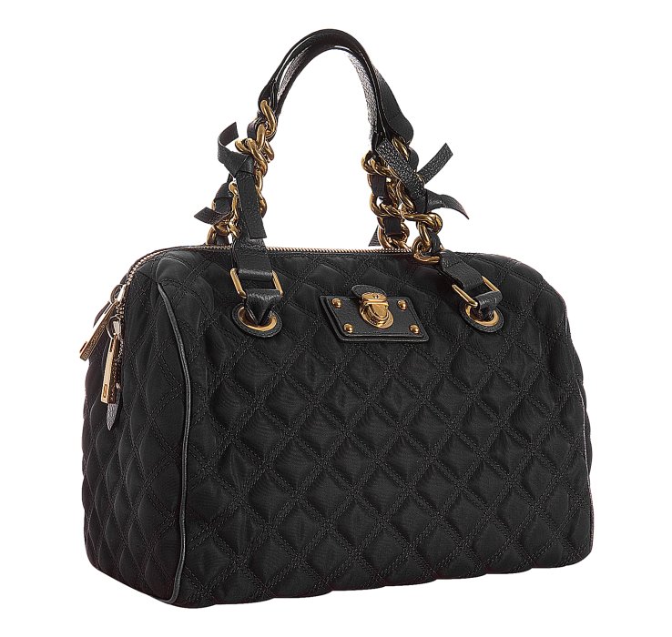 Lyst - Marc Jacobs Black Quilted Nylon and Leather Trim Westside ...