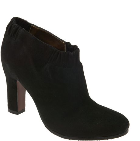 Sam Edelman Simone - Black Suede Bootie in Black (black suede) | Lyst