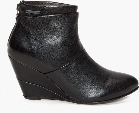 Diesel Edith Wedge Boots in Black | Lyst