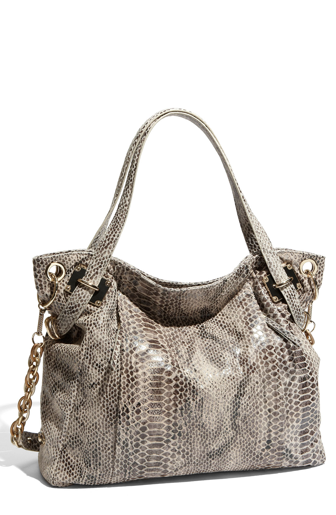 Elliott Lucca Cordoba - Large Snake Embossed Tote in Black (black ...