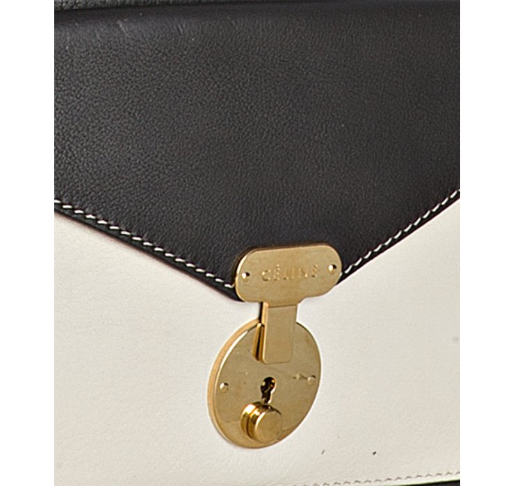 celine anthracite leather handbag