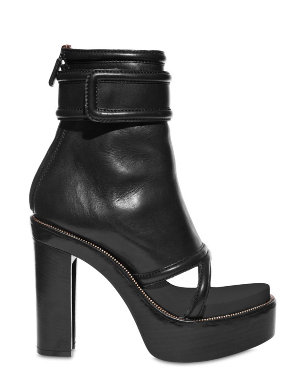 Givenchy 120mm Ankle Strap Open Toe Boots in Black | Lyst