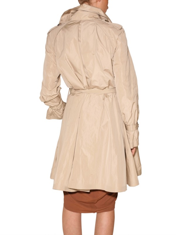Lanvin Sculpted Trench Coat In Natural Lyst Gallery