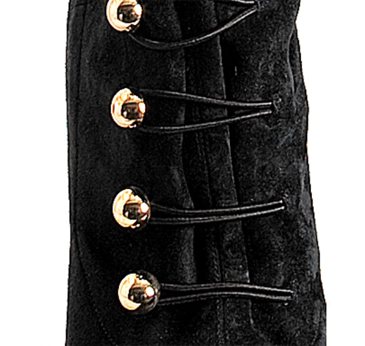 christian louboutin boots Black suede button | cosmetics digital ...
