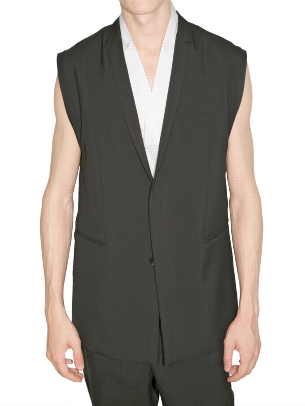 Dior Homme Light Weight Wool Vest Jacket in Black for Men | Lyst