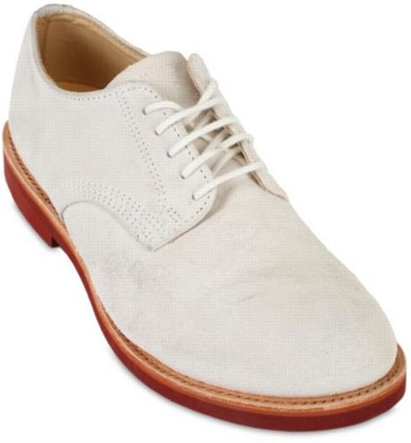 Walk-over Suede Derby Lace-up Shoes in White for Men | Lyst