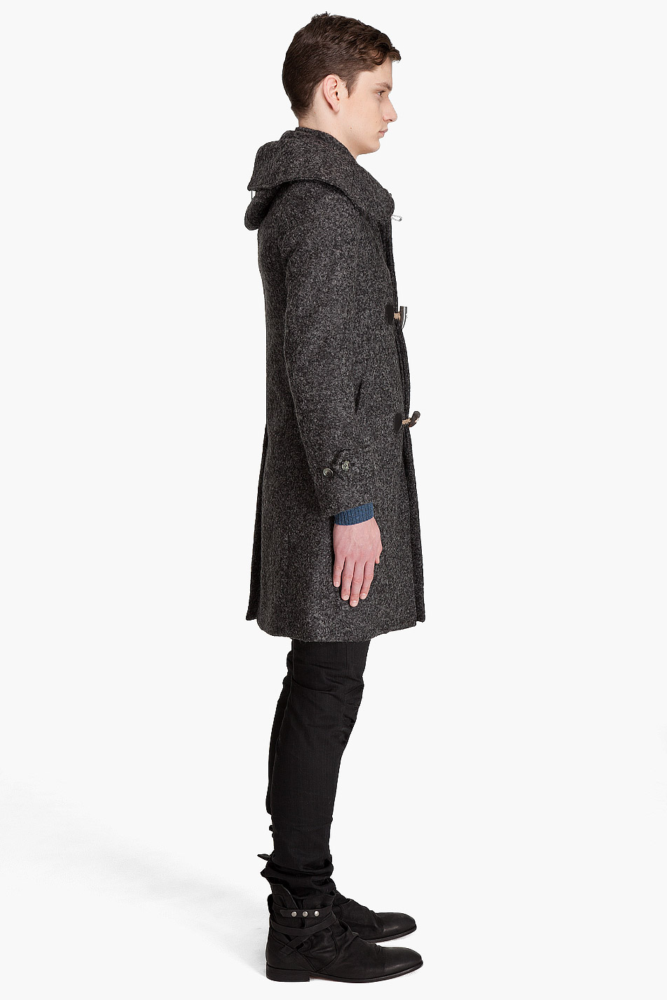 Lyst - Alexander mcqueen Duffle Coat in Gray for Men